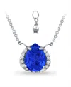 Giani Bernini Simulated Blue Sapphire And Cubic Zirconia Accent Necklace In Multi