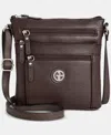 Giani Bernini Small Pebbled Crossbody, Macy's Exclusive In Brown