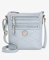 Giani Bernini Small Quilted North South Crossbody, Exclusively At Macy's In Gray