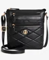 Giani Bernini Small Quilted North South Crossbody, Exclusively At Macy's In Black