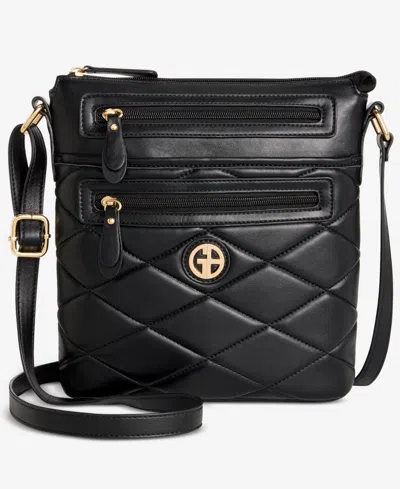 Giani Bernini Small Quilted North South Crossbody, Exclusively At Macy's In Black