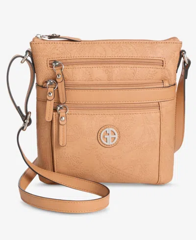 Giani Bernini Small Quilted North South Crossbody, Exclusively At Macy's In Brown