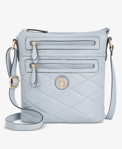 Giani Bernini Small Quilted North South Crossbody, Exclusively At Macy's In Blue