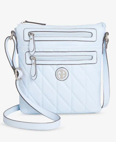 Giani Bernini Small Quilted North South Crossbody, Exclusively At Macy's In Blue