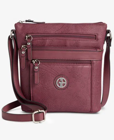 Giani Bernini Small Quilted North South Crossbody, Exclusively At Macy's In Bordeaux