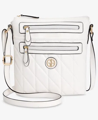Giani Bernini Small Quilted North South Crossbody, Exclusively At Macy's In White