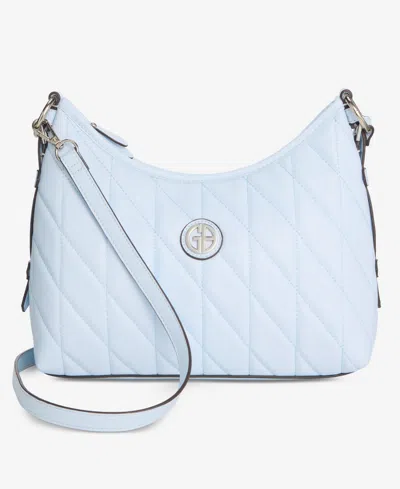 Giani Bernini Small Quilted Soft Shoulder Crossbody, Exclusively At Macy's In Blue
