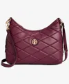 Giani Bernini Small Quilted Soft Shoulder Crossbody, Exclusively At Macy's In Burgundy