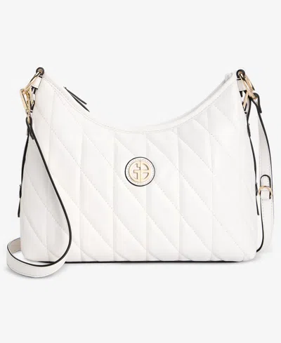 Giani Bernini Small Quilted Soft Shoulder Crossbody, Exclusively At Macy's In White