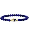 Giani Bernini Sodalite Bead & Cubic Zirconia Heart Stretch Bracelet, Created For Macy's In Gold