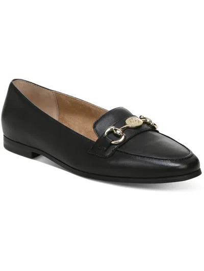Giani Bernini Soffia Womens Leather Almond Toe Loafers In Black
