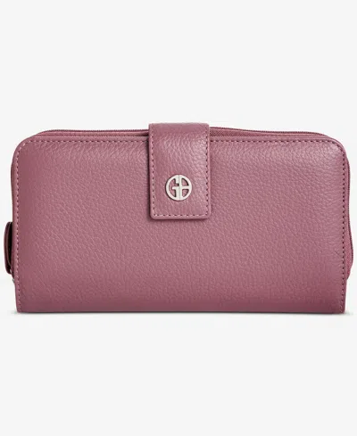 Giani Bernini Softy Leather All In One Wallet, Created For Macy's In Brown