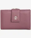 Giani Bernini Softy Leather Framed Colorblock Wallet, Created For Macy's In Brown