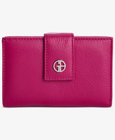 Giani Bernini Softy Leather Framed Colorblock Wallet, Created For Macy's In Pink