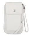 Giani Bernini Softy Leather Tech Crossbody Wallet, Exclusively At Macy's In Gray