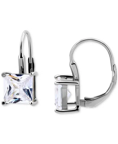 Giani Bernini Square Cubic Zirconia Leverback Earrings In Sterling Silver, Macy's Exclusive