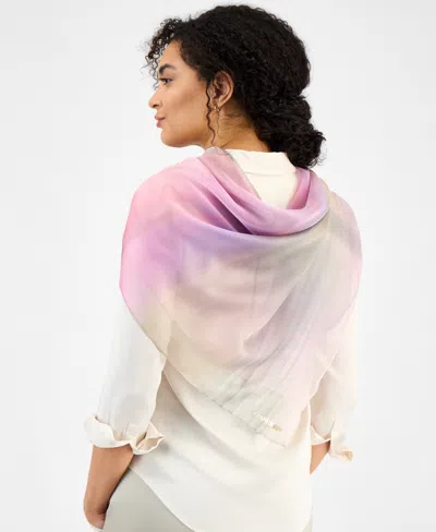 Giani Bernini Square Ombre Logo Scarf In Lt,pas Pur