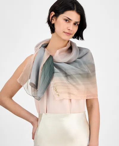 Giani Bernini Square Ombre Logo Scarf In Neutral