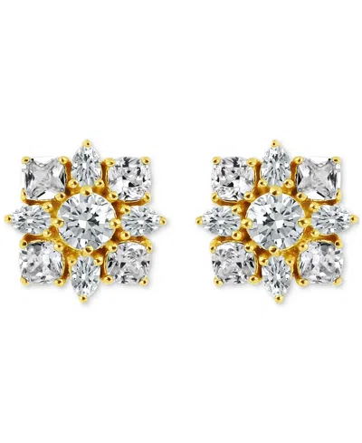 Giani Bernini Stud Earrings (3-1/3 Ct.t.w) In 18k Gold Plated Sterling Silver, Macy's Exclusive