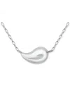 Giani Bernini Teardrop Paperclip Chain 18" Pendant Necklace, In Sterling Silver Or 18k Gold-plated Sterling Silver In Silver