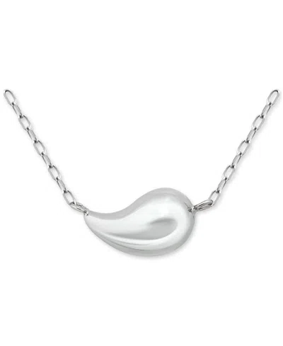 Giani Bernini Teardrop Paperclip Chain 18" Pendant Necklace, In Sterling Silver Or 18k Gold-plated Sterling Silver