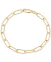 Giani Bernini Textured Paperclip Link Bracelet, Created For Macy's In Gold Over Silver