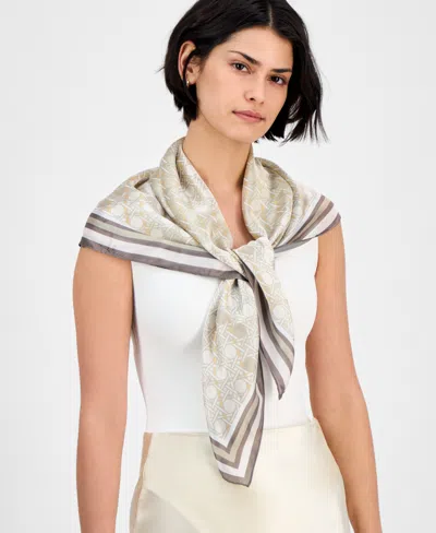 Giani Bernini Textured Printed Square Scarf, Exclusively At Macy's In White