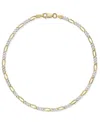 Giani Bernini Thin Figaro Chain Ankle Bracelet In 18k Gold-plated Sterling Silver, Created For Macy's In Gold