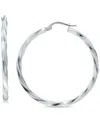 Giani Bernini Twist Hoop Earrings In Sterling Silver, Created For Macy's In Silver