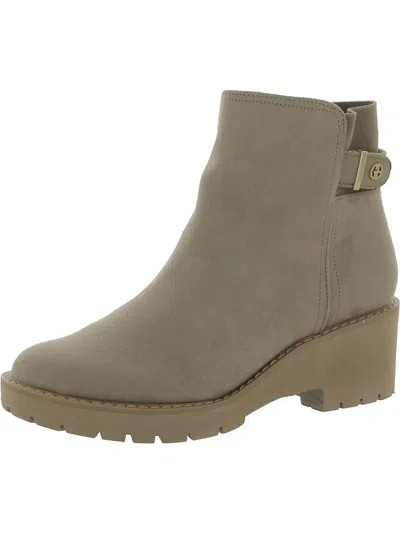 GIANI BERNINI VEDA WOMENS FAUX SUEDE ANKLE BOOTIES