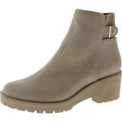 GIANI BERNINI VEDAA WOMENS ZIP UP LUG SOLE ANKLE BOOTS