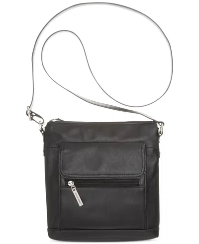 Giani Bernini Venice Nappa Leather Crossbody, Exclusively At Macy's In Black