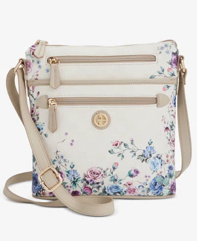 Giani Bernini Winter Floral North South Small Crossbody, Created For Macy's In Floral Pri