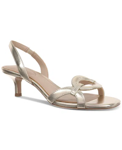 Giani Bernini Women's Alanaa Kitten Heel Dress Sandals, Created For Macy's In Silver