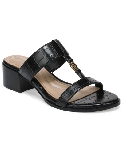 Giani Bernini Women's Almond Toe Stacked Heel Sandals, Macy's Exclusive In Black