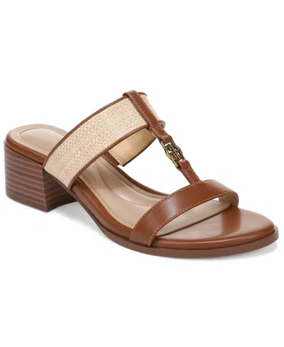 Giani Bernini Women's Almond Toe Stacked Heel Sandals, Macy's Exclusive In Brown