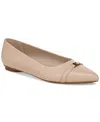 Giani Bernini Women's Bentlley Memory Foam Pointed Toe Flats, Created For Macy's In Ginger Leather