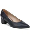 Giani Bernini 10019756000 Womens Two Tone Faux Leather Block Heels In Navy