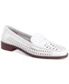 Giani Bernini Women's Brynnlee Memory Foam Perforated Slip On Penny Loafers, Created For Macy's In White Leather