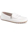 Giani Bernini Women's Carinna Memory Foam Slip On Drivers, Created For Macy's In White Leather