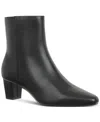 Giani Bernini Carliee Womens Memory Foam Faux Leather Ankle Boots In Black