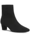 Giani Bernini Carliee Womens Memory Foam Faux Leather Ankle Boots In Black Micro