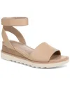 Giani Bernini Constancia Womens Faux Leather Peep-toe Wedge Sandals In Candied Ginger