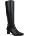 Giani Bernini Adonnys Womens Leather Wide Calf Knee-high Boots In Black