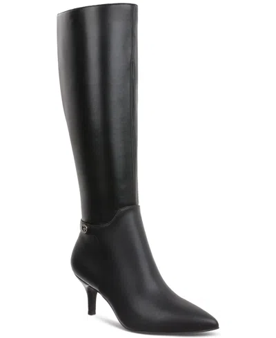 Giani Bernini Women's Crueellaa Memory Foam Knee High Dress Boots, Created For Macy's In Black