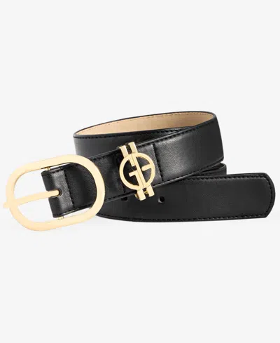 Giani Bernini Women's Cut-out-logo Loop Pant Belt, Exclusively At Macy's In Black