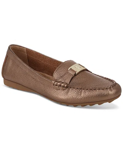 Giani Bernini Women's Dailyn Memory Foam Slip On Loafers, Created For Macy's In Bronze Leather