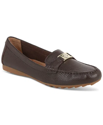 Giani Bernini Women's Dailyn Memory Foam Slip On Loafers, Created For Macy's In Chocolate Plum