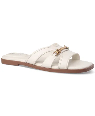 Giani Bernini Women's Freyaa Memory Foam Slide Flat Sandals, Created For Macy's