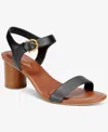 Giani Bernini Women's Hadleyy Memory Foam Cylinder Stacked Block Heel Dress Sandals, Created For Macy's In Black